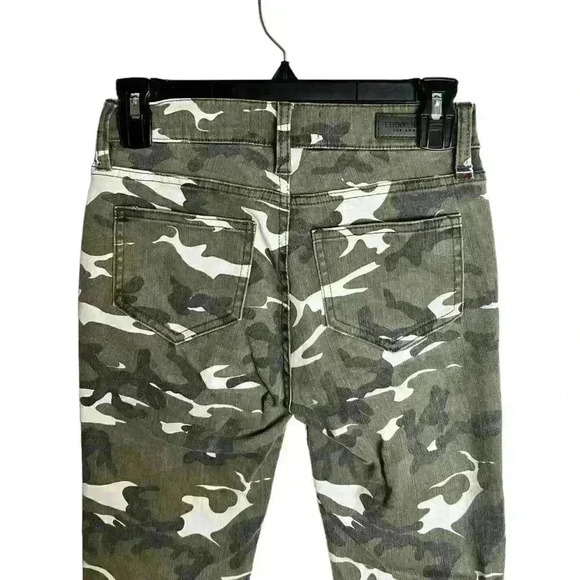Etienne MARCEL WOMENS RED ZIPPER CAMO JEANS SIZE 25 - Picture 7 of 9